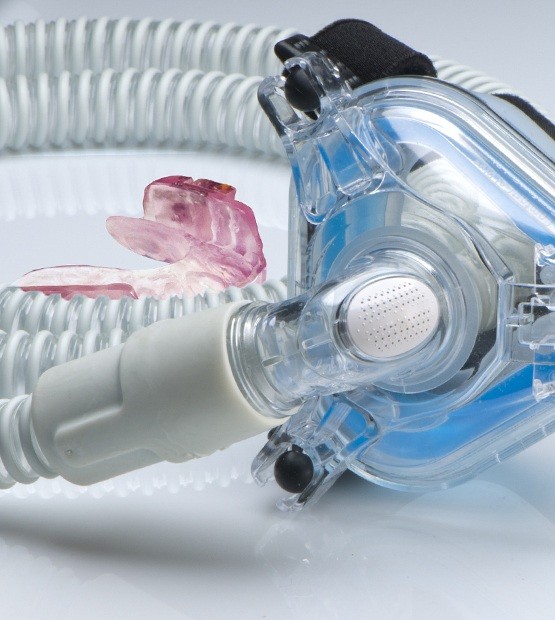 Sleep apnea oral appliance and C pap mask