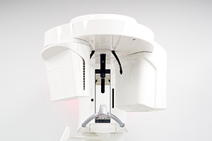 Close-up of a CBCT scanner in dentist’s office