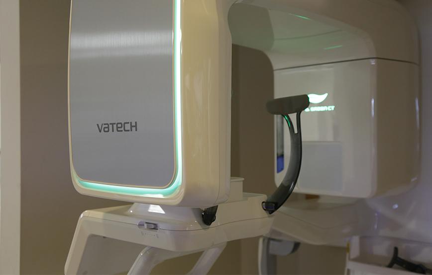 Closeup of digital dental x-ray scanner